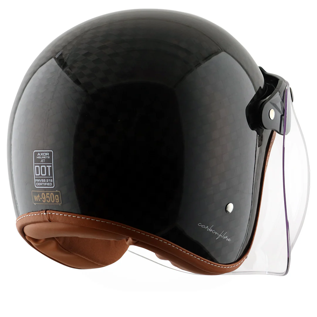 Axor Jet Carbon Big Checks helmet with bubble visor - Image 6
