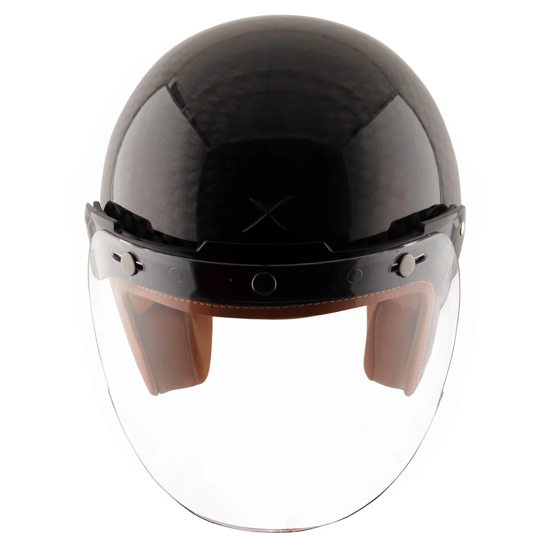 Axor Jet Carbon Big Checks helmet with bubble visor - Image 9