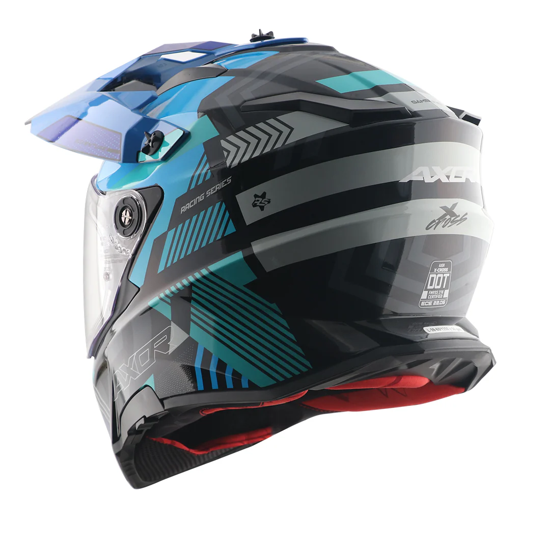 X-Cross Dual Visor Gambling Helmet - Image 4
